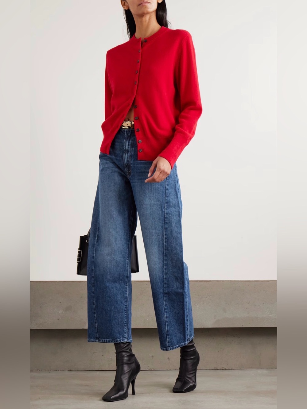 MOTHER Wide-Leg Jeans in Classic Blue